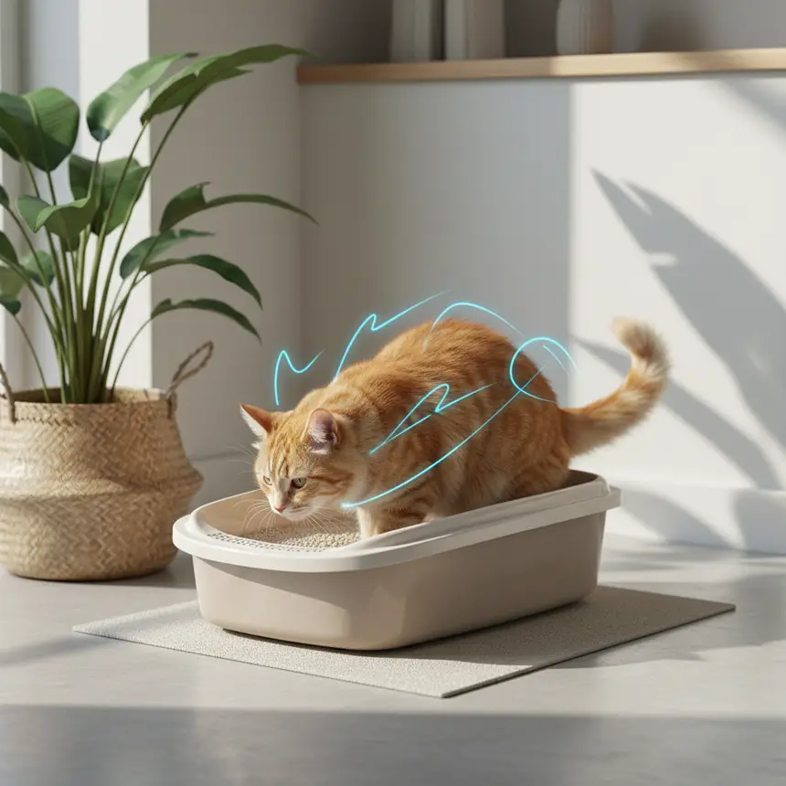 kitten litter training setup