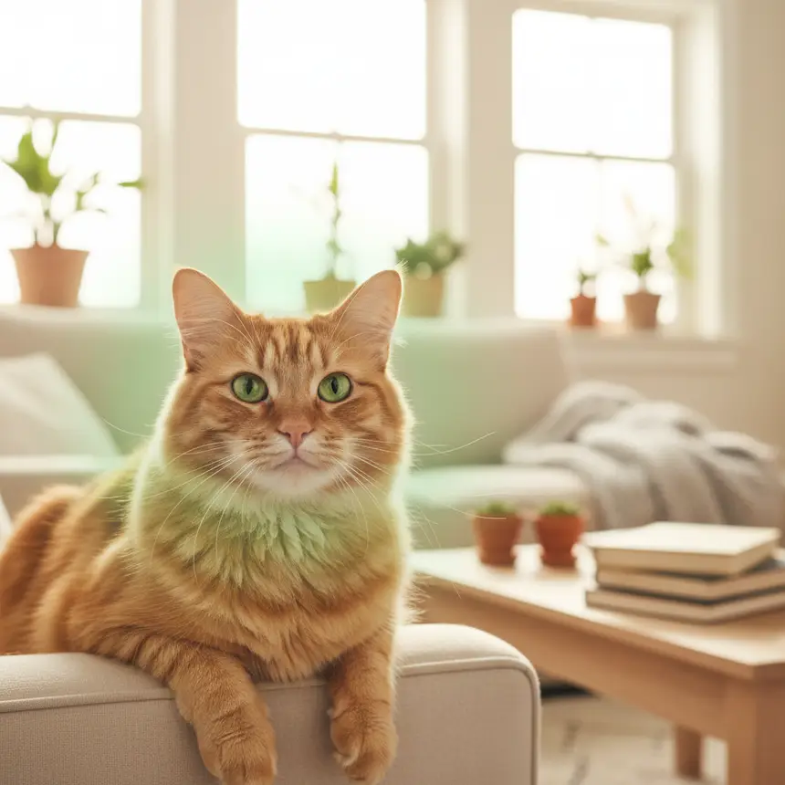 Healthy cat oral health