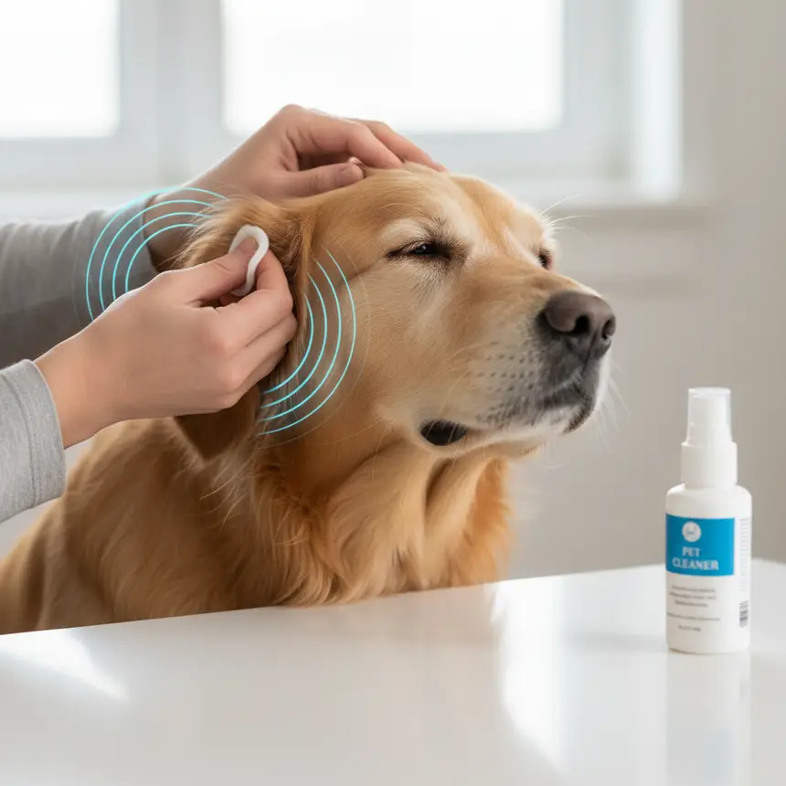 Dog ear massage