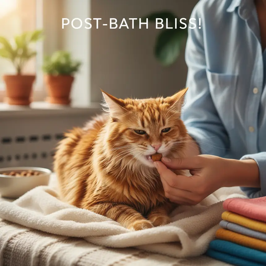 Cat after bath