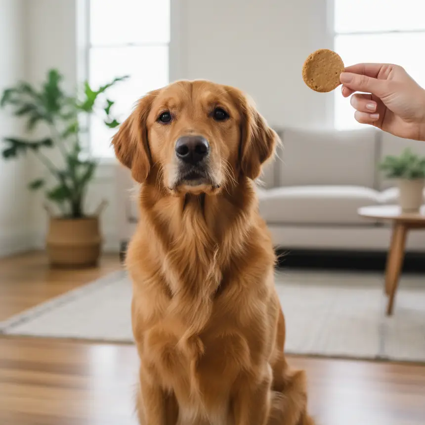 Dog treat focus