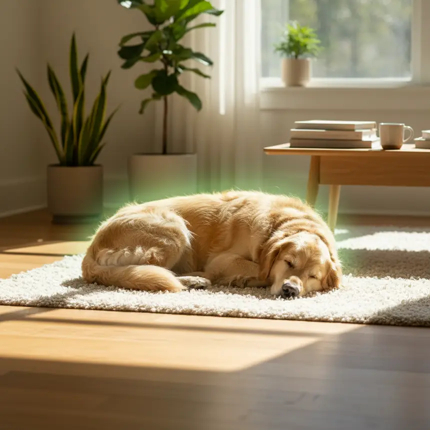 peaceful sleeping dog