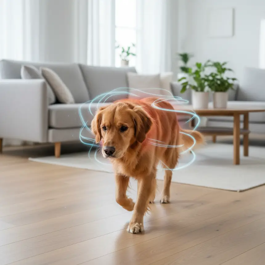 anxious dog pacing