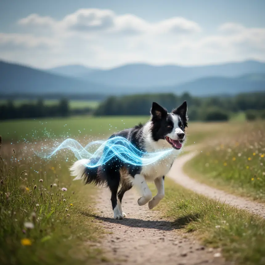 active dog walk