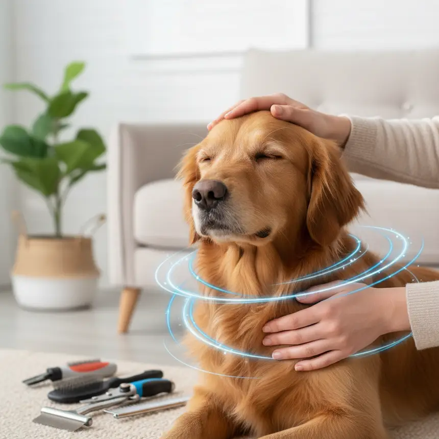 Pet fur brushing