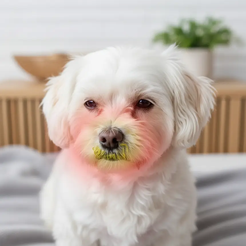 Yellow dog nasal discharge