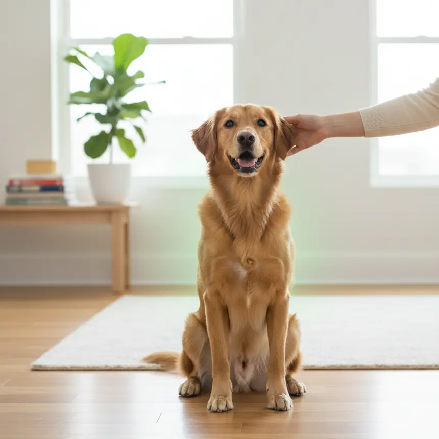 Healthy dog, vibrant life