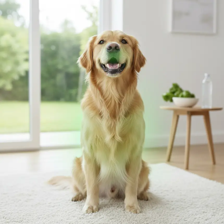 Healthy dog smile