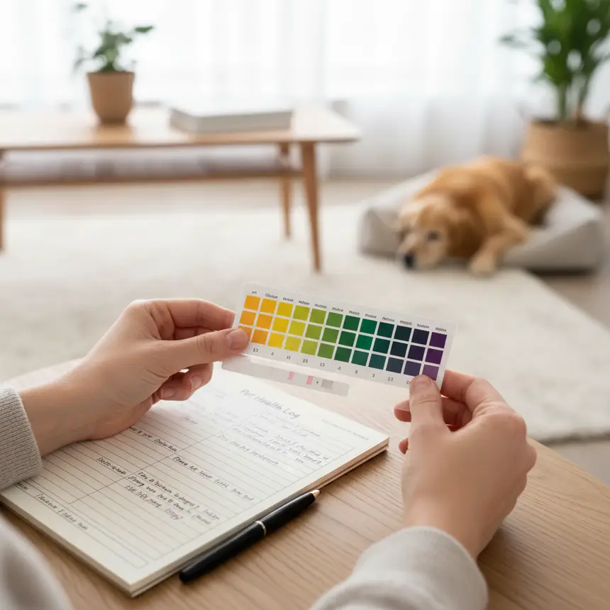 Pet urine test record