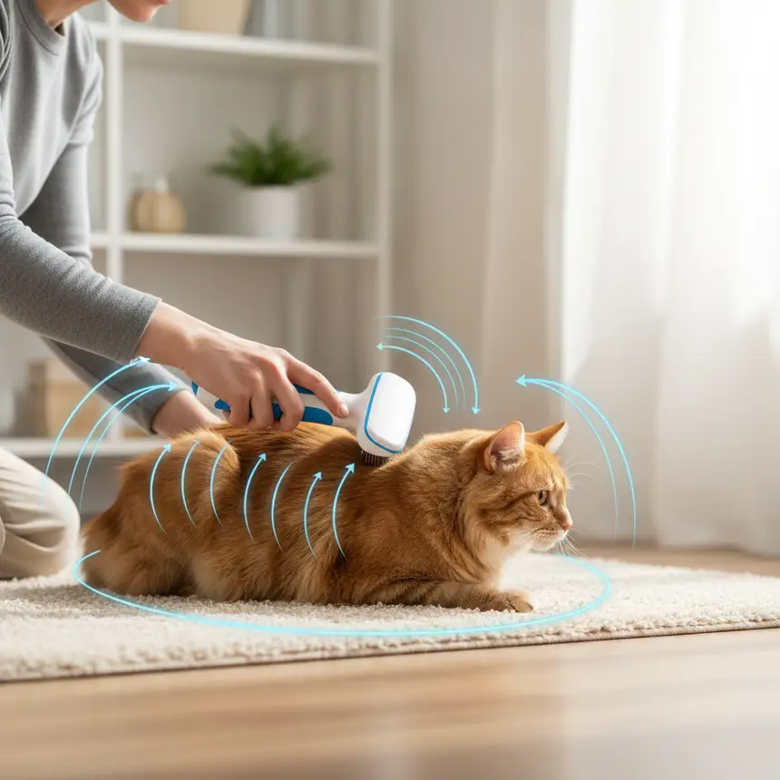 Cat brushing routine