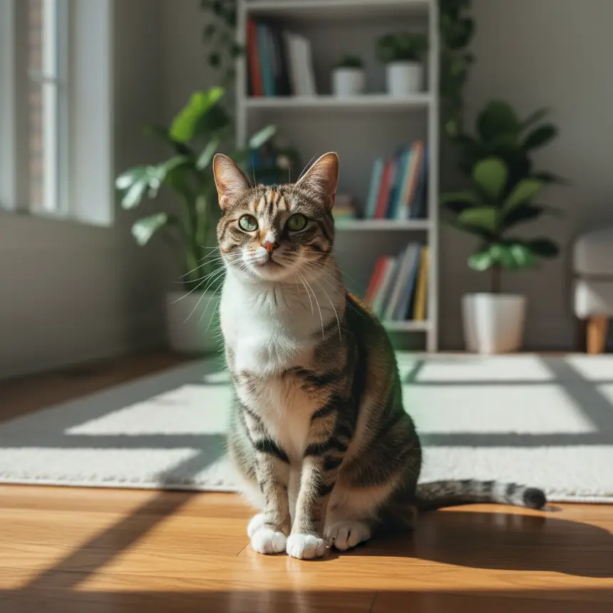 Healthy cat vitality