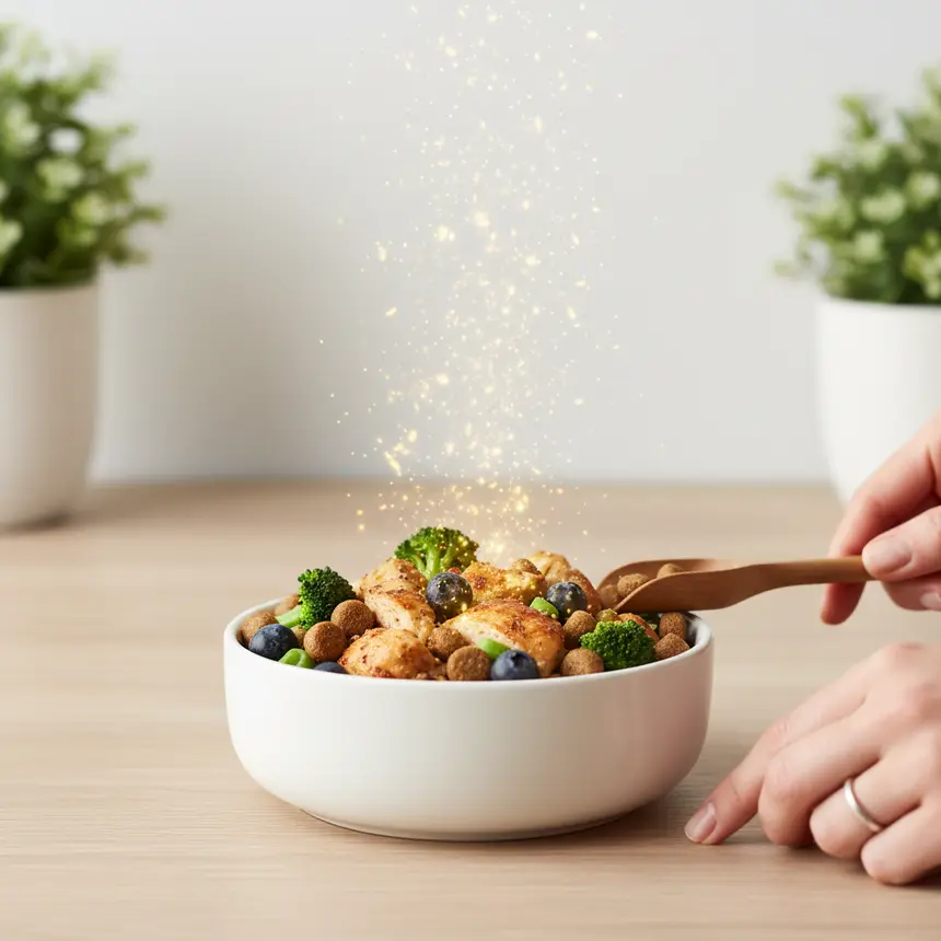 Mixed feeding dog diet