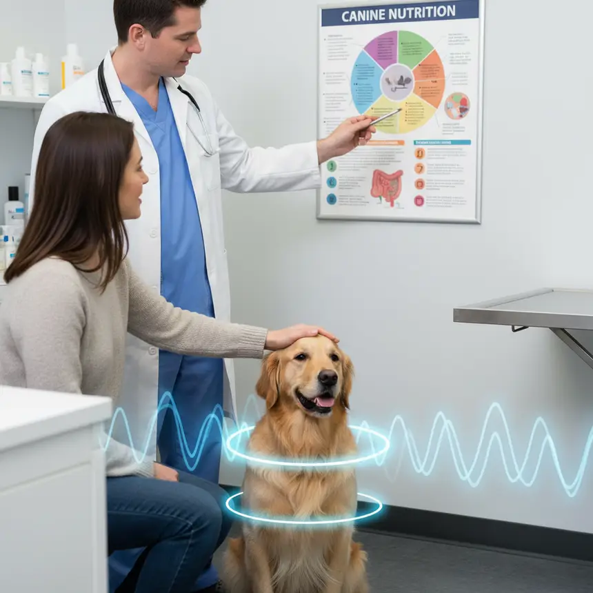 Veterinarian consultation dog