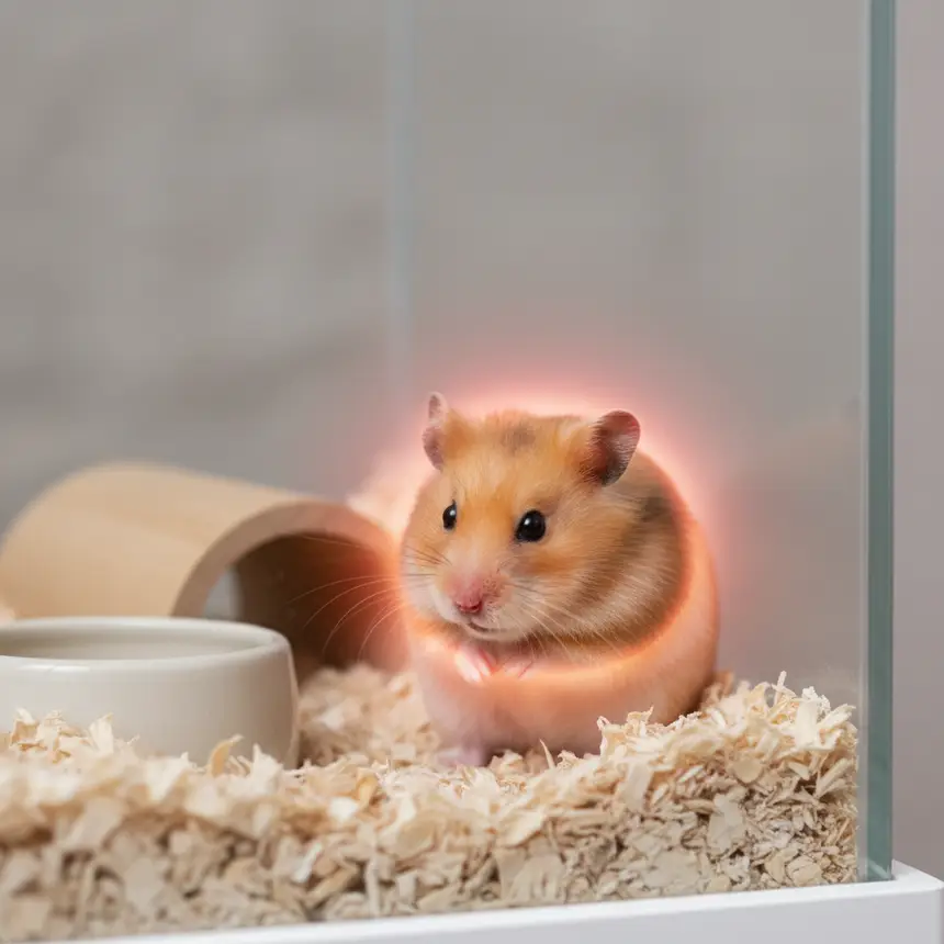 Stressed hamster, environmental adaptation