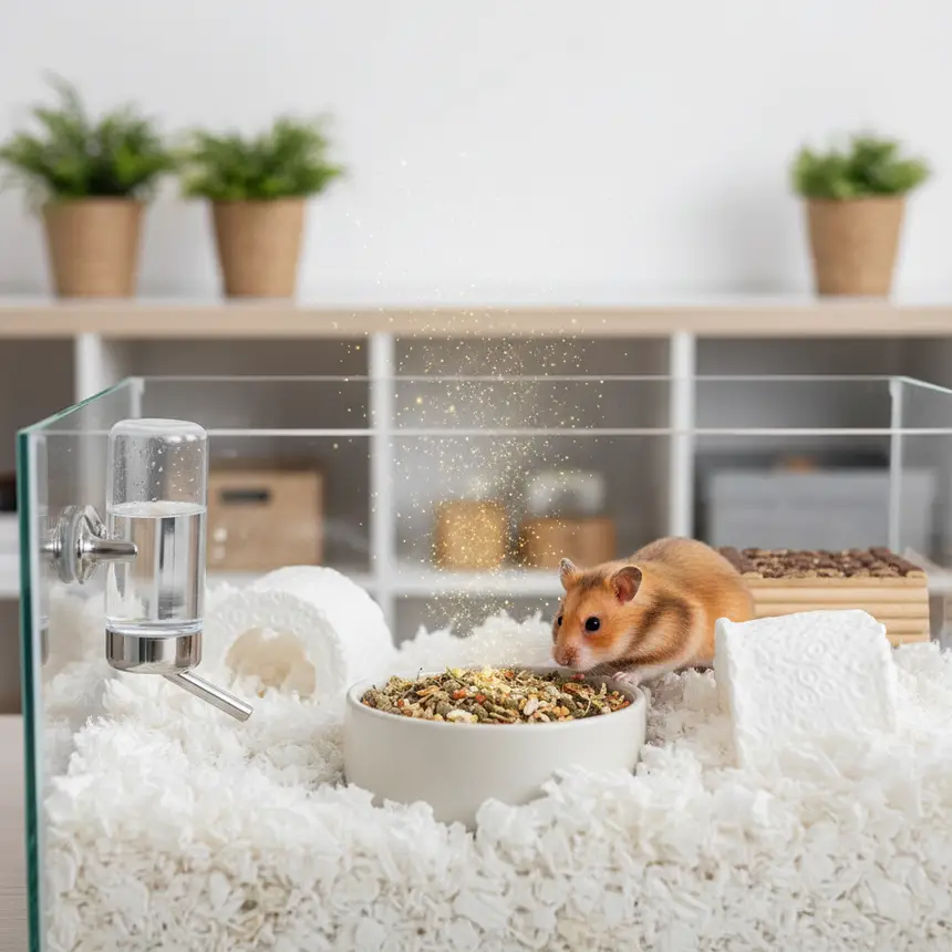 Hamster nutrition, habitat hygiene