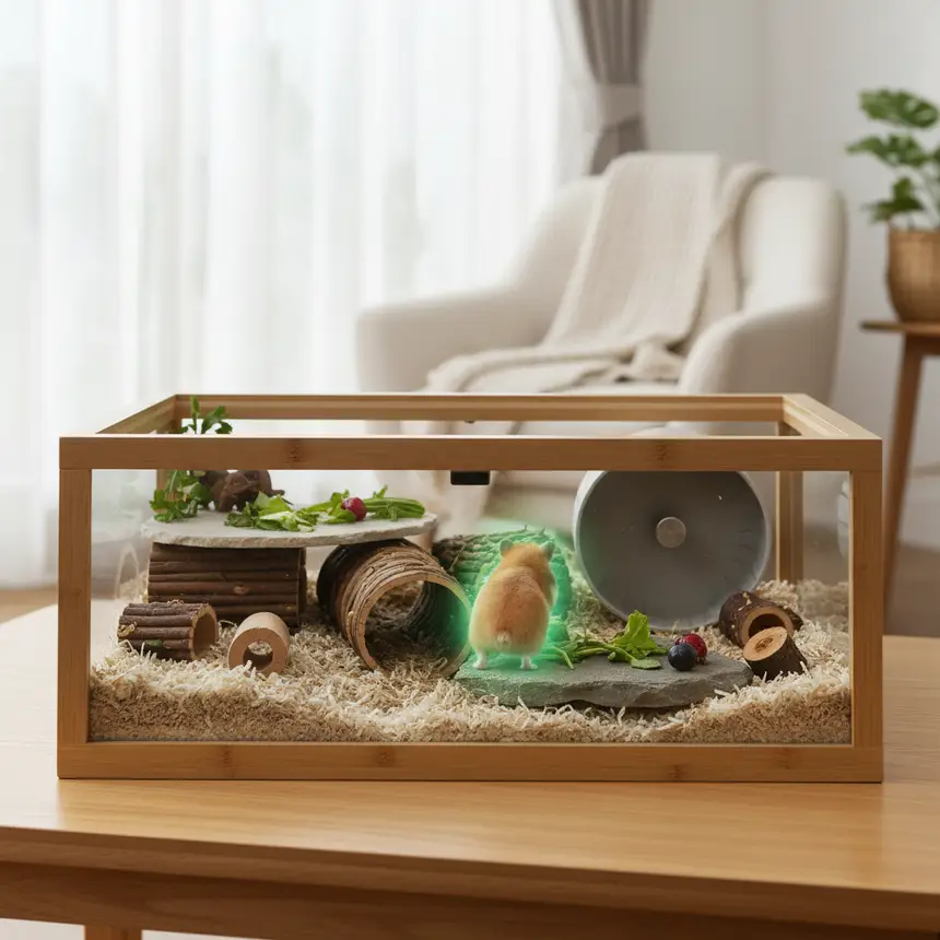 Healthy hamster, vibrant life