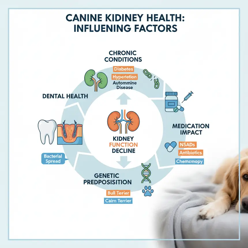 Canine kidney dysfunction causes