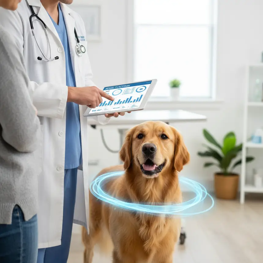 Dog kidney health vet consultation