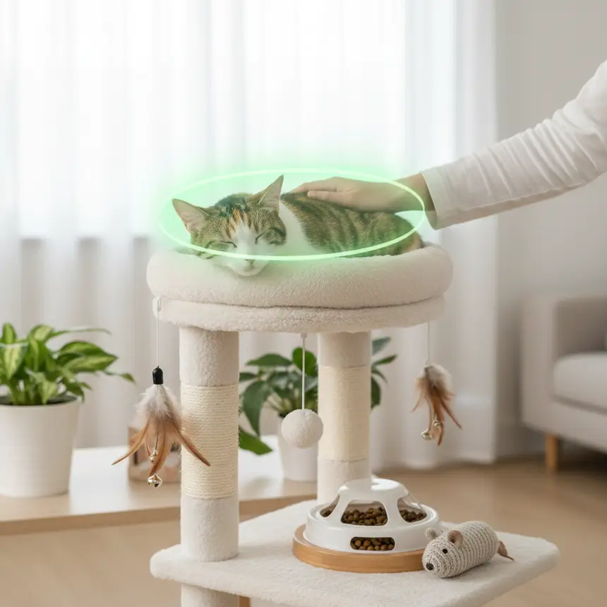 cat stress relief, healthy cat
