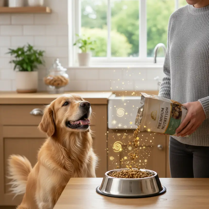 Pet eating healthy customized diet