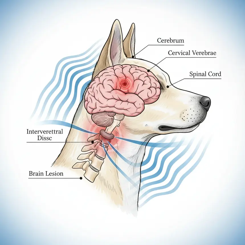 Dog brain lesion disc