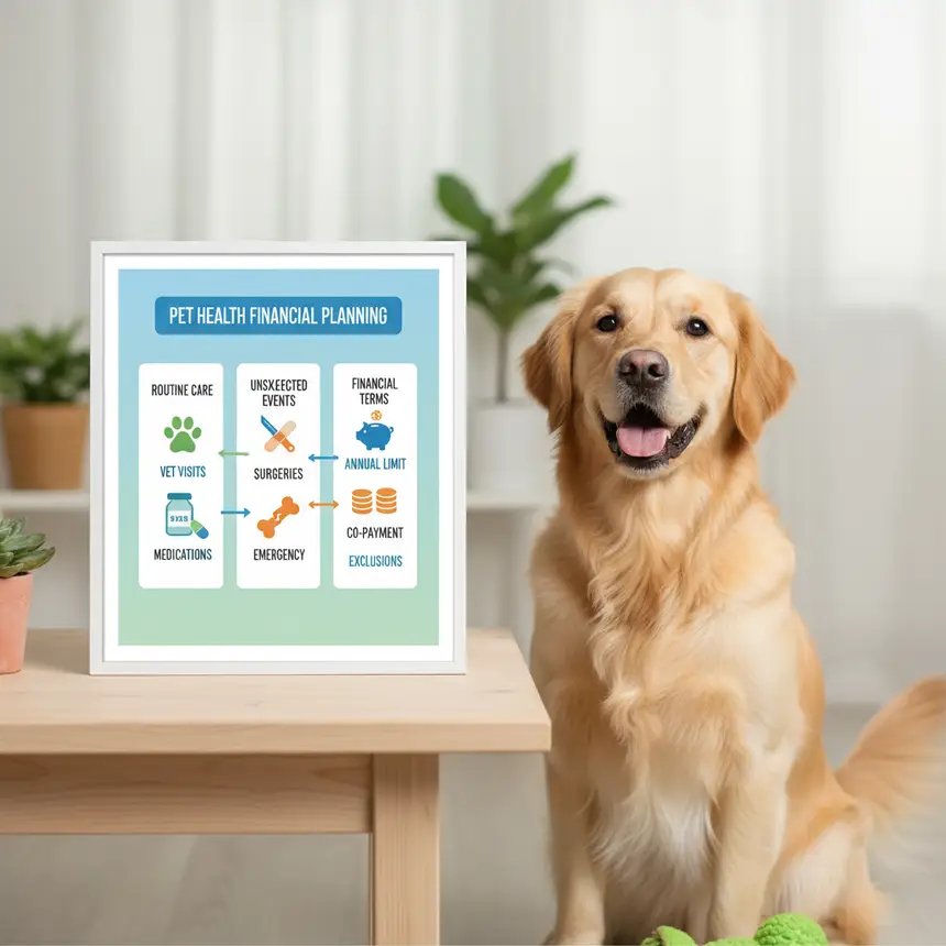 Pet medical expense planning infographic