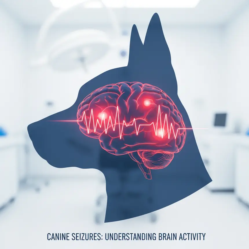 Dog brain with abnormal electrical activity