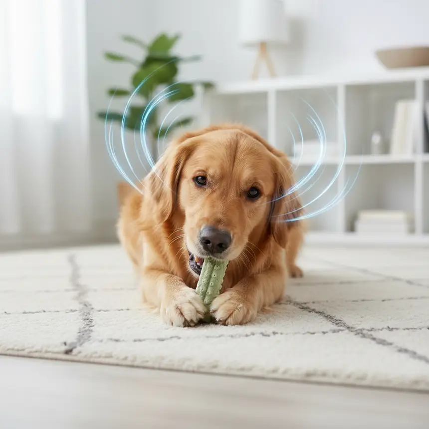 Dog snack time