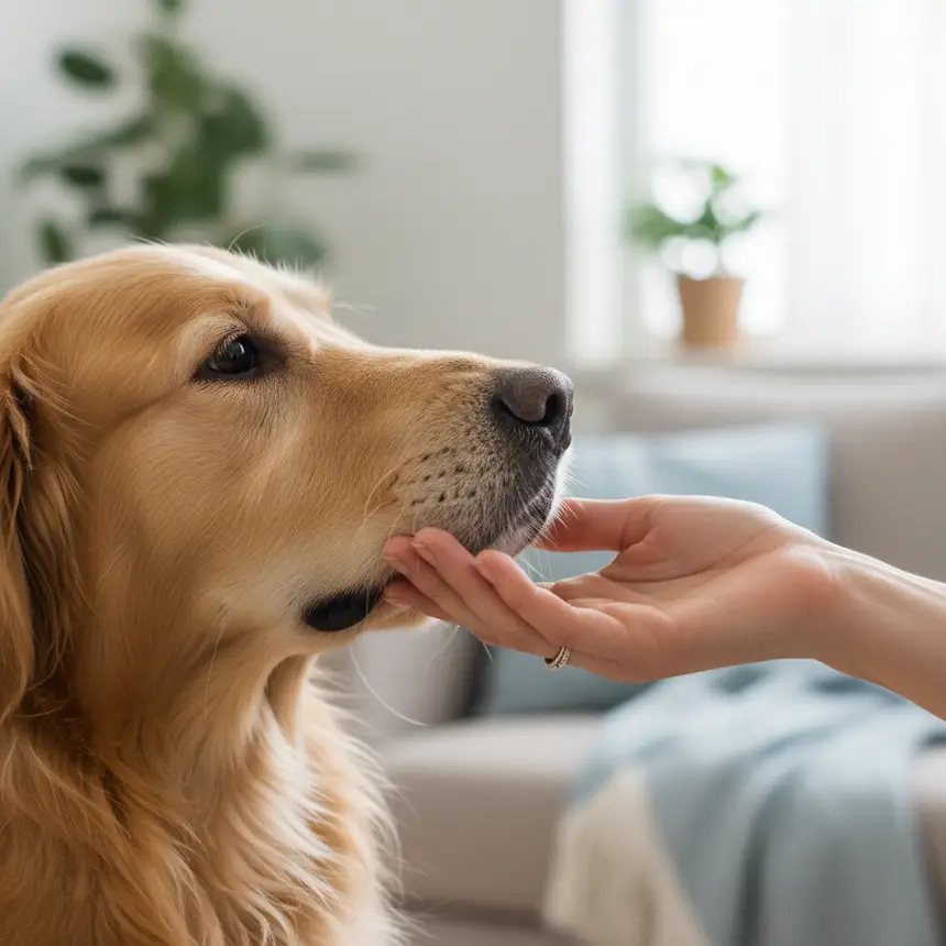 Dog teeth brushing stages