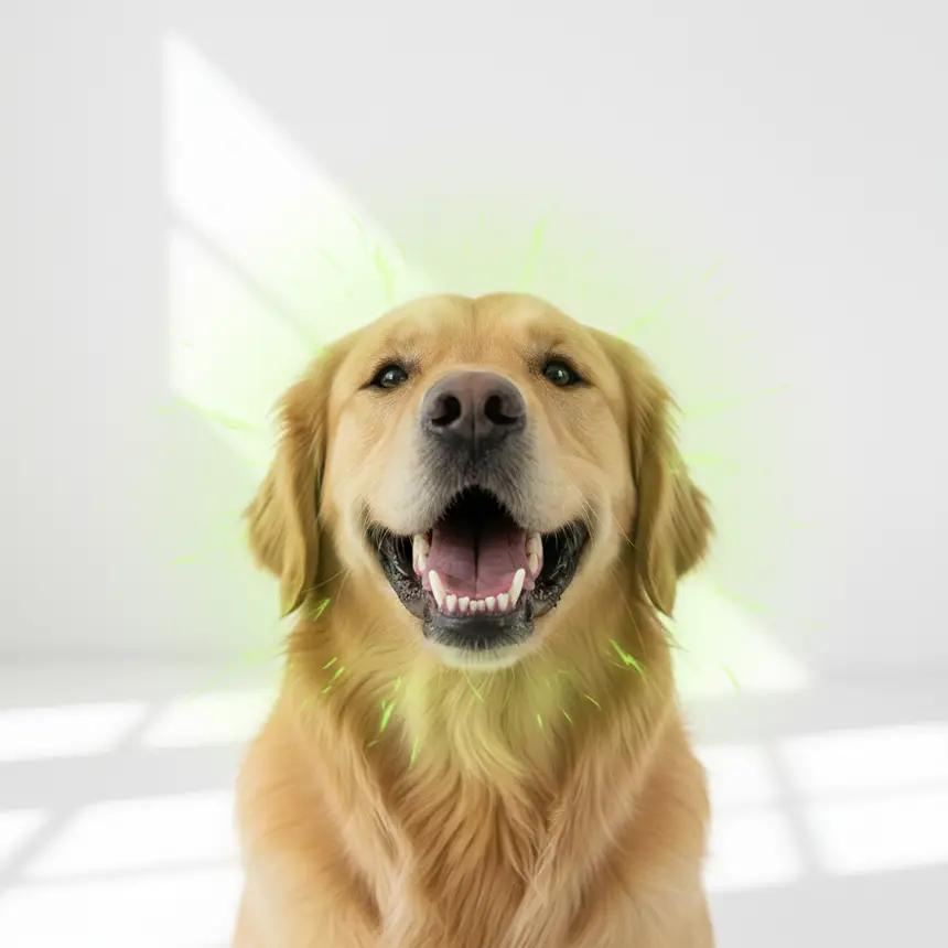 Healthy dog smile