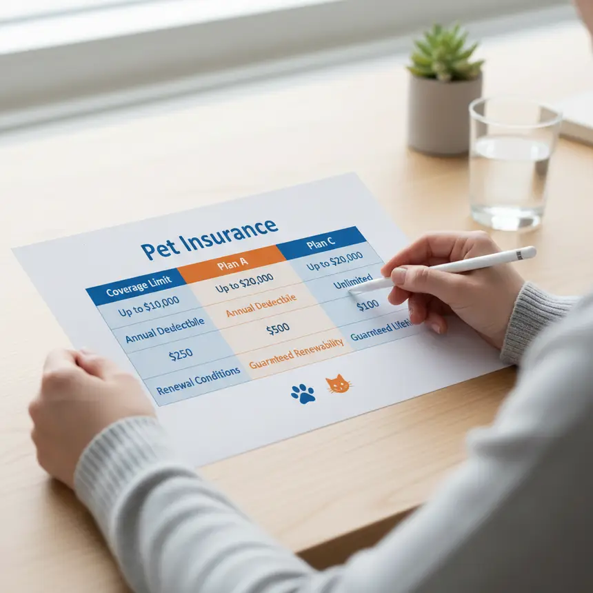 Pet insurance comparison infographic