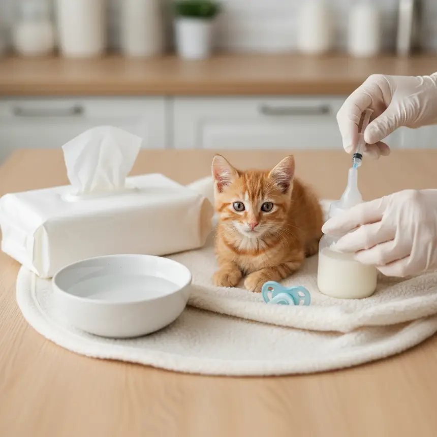 Kitten hygiene station