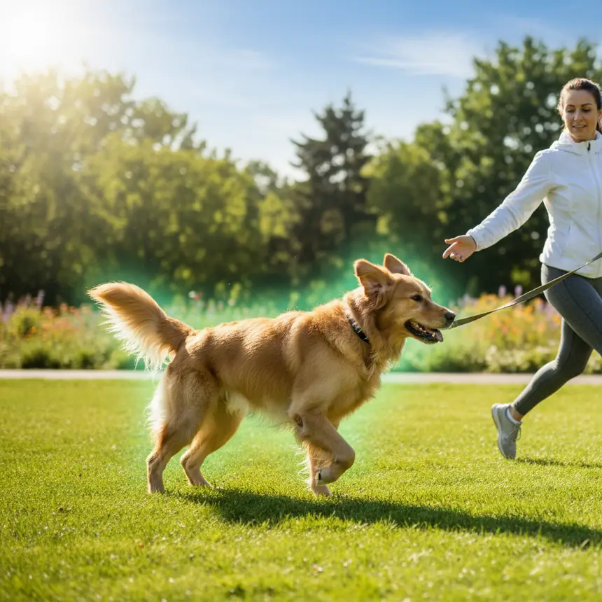 Energetic dog, healthy pet