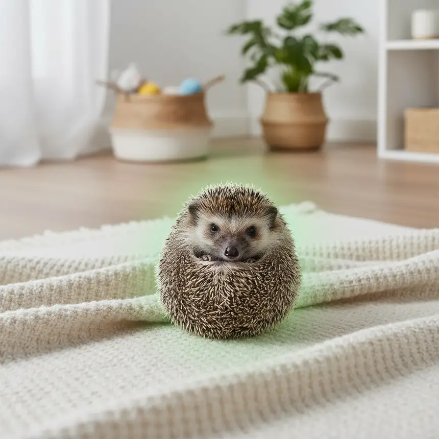 Healthy hedgehog living