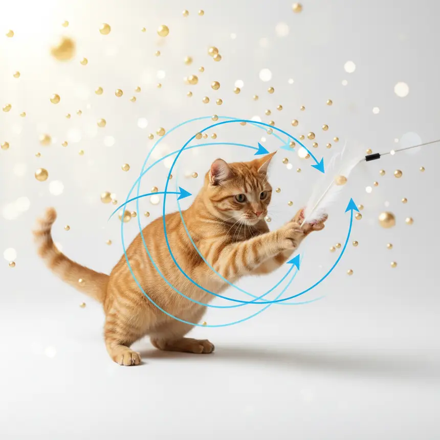 cat interactive hunting play