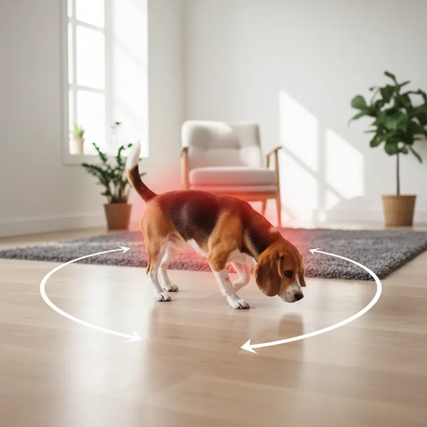 dog anxiety signs, repetitive behavior, excessive activity
